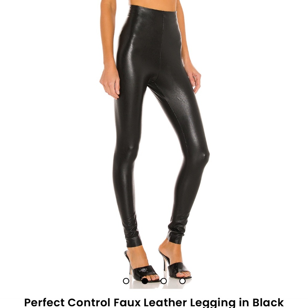Commando control top high waist faux leather leggings size large